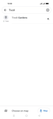 Press the required destination.