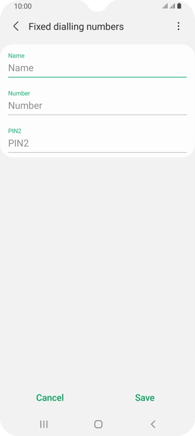 Press Name and key in the required name.