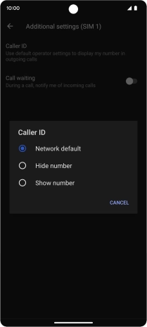Press Show number to turn on caller identification.