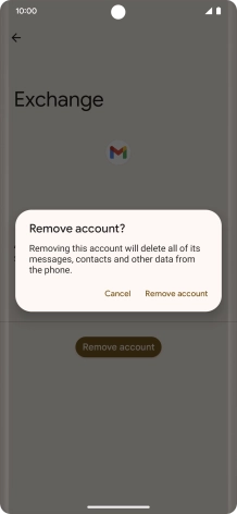 Press Remove account.