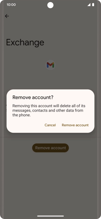 Press Remove account.