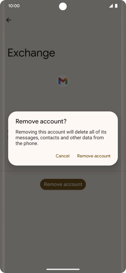 Press Remove account.