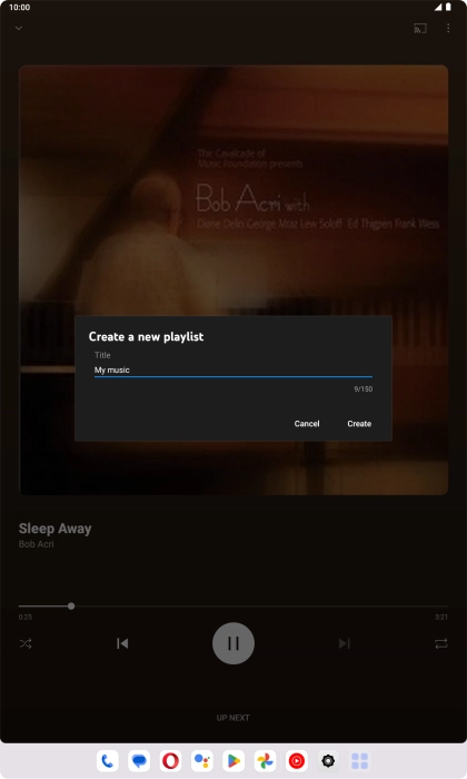 Key in a name for the playlist and press Create.