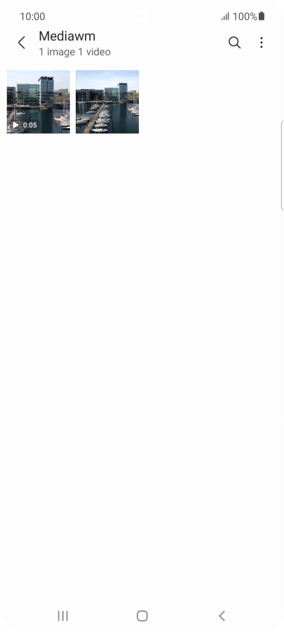 Press and hold the required picture or video clip.