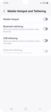 Press Mobile Hotspot.