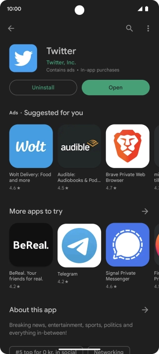 Slide your finger upwards starting from the bottom of the screen to return to the home screen.
