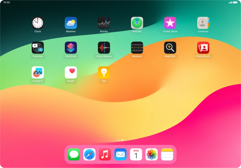 Open the required app. Open the required app.