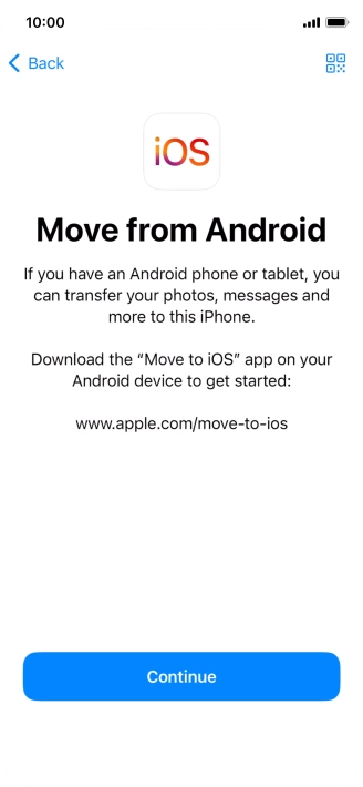 To transfer content to your phone, you need to install the app 