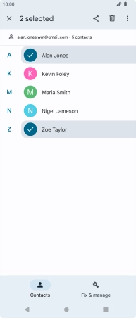 Press the menu icon.