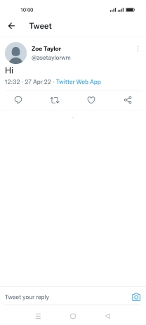 Press the text input field.