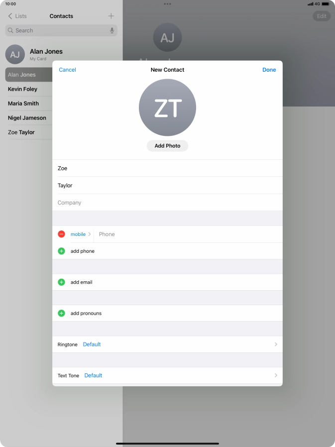 Press Phone and key in the required phone number.