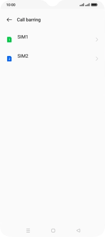 Press the required SIM. Press the required SIM.