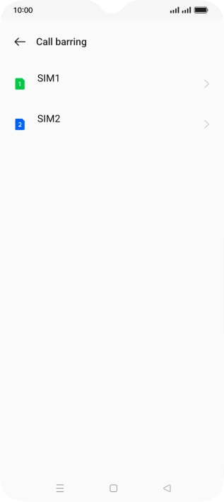 Press the required SIM. Press the required SIM.