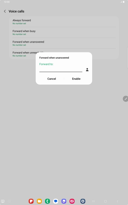 Key in +447836121121 and press Enable.