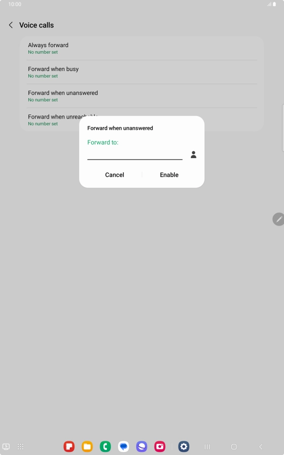 Key in +447836121121 and press Enable.