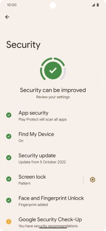 Press Screen lock and key in the current phone lock code.