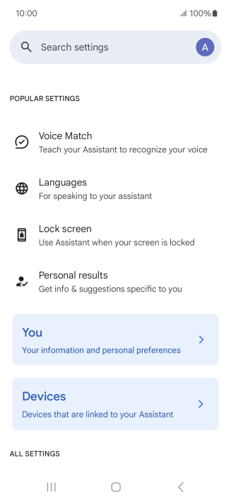 Press Voice Match. Press Voice Match.