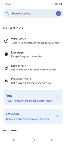 Press Voice Match. Press Voice Match.
