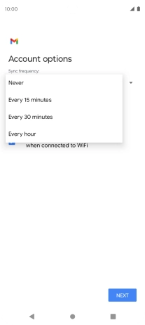 Press the required setting. Press the required setting.