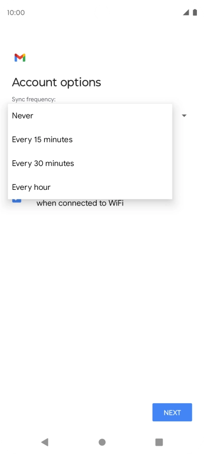 Press the required setting. Press the required setting.