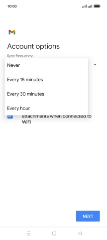 Press the required setting. Press the required setting.