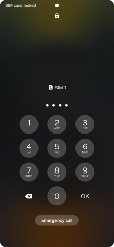 If your SIM is locked, key in your PIN and press OK.