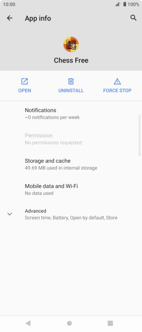 Press Storage and cache. Press Storage and cache.