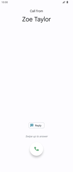 Press the accept call icon.