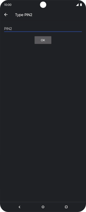 Press PIN2 and key in your PIN2. The default PIN2 is 1111.