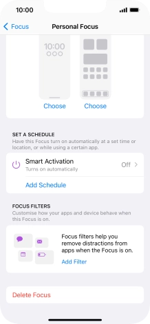 Press the required setting below 
