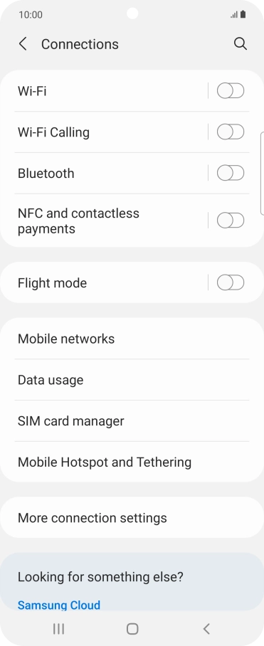 Press Mobile Hotspot and Tethering.