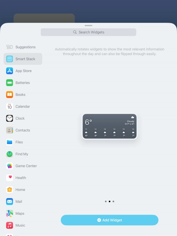 Slide your finger right or left on the screen to select the required widget size. Slide your finger right or left on the screen to select the required widget size.