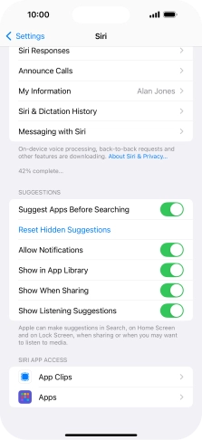 Press the required app.
