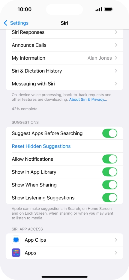 Press the required app.