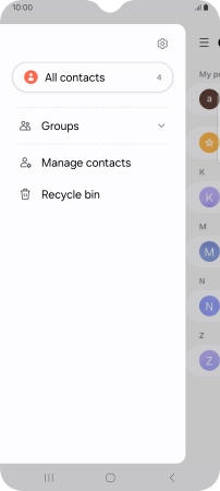 Press Manage contacts.