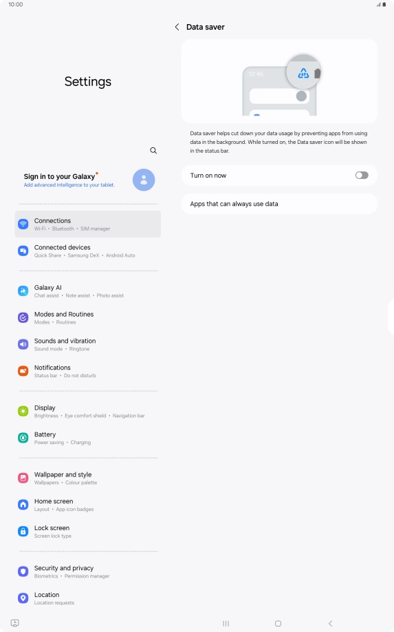 Press the indicator next to 