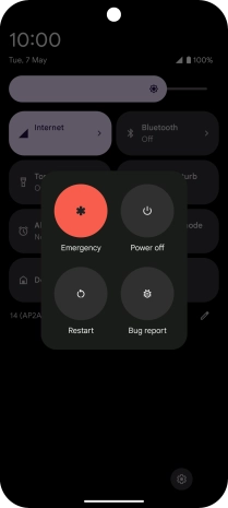 Press Power off. Press Power off.