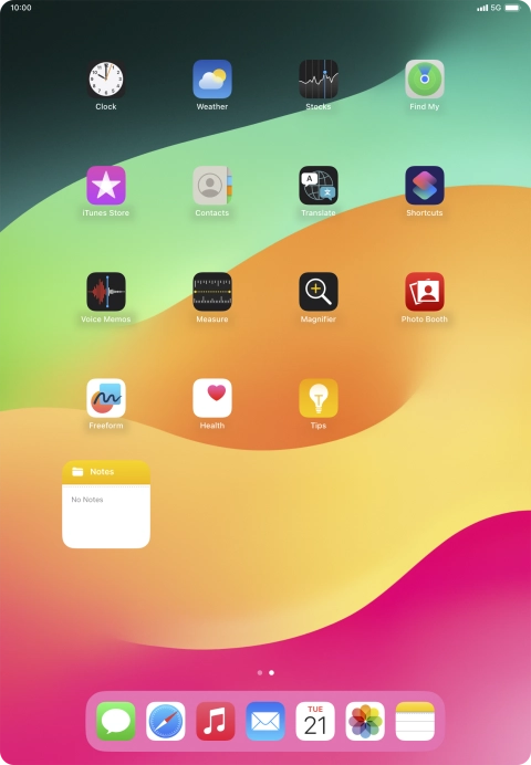 If you're using a Widget Stack: slide up or down on the stack to select the required widget.