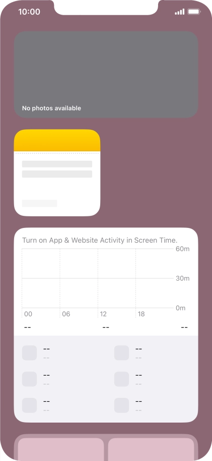 Press and hold the required Widget Stack.