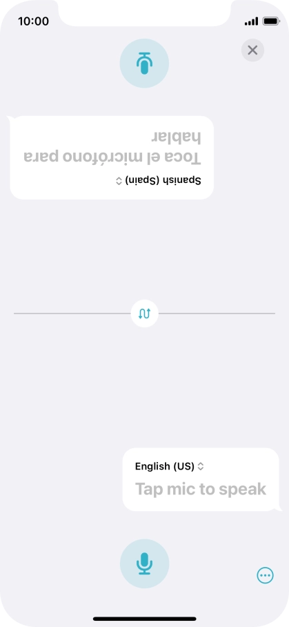 Press the end icon to end two-way view.