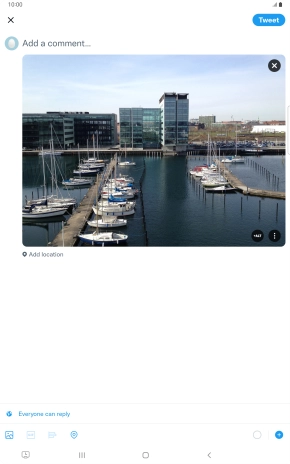 Press the text input field.