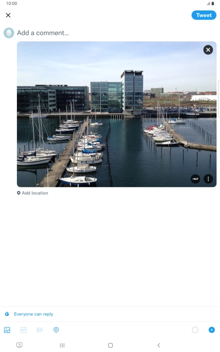 Press the text input field.