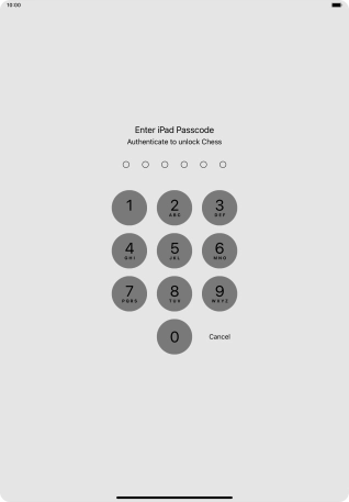Use the lock code you created. The app is now no longer locked.