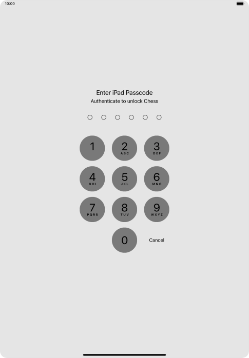 Use the lock code you created. The app is now no longer locked.