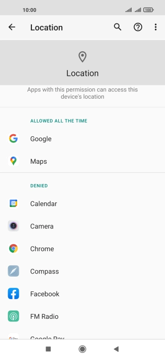Press the required app.