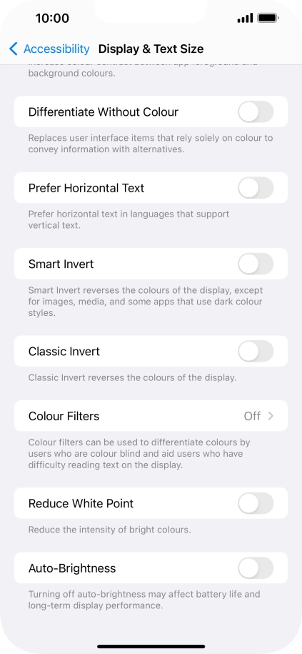 Press the indicator next to 