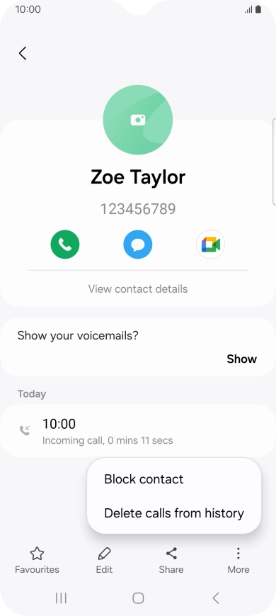 Press Block contact.