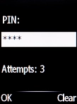 Key in your PIN and press the Navigation key. Key in your PIN and press the Navigation key.