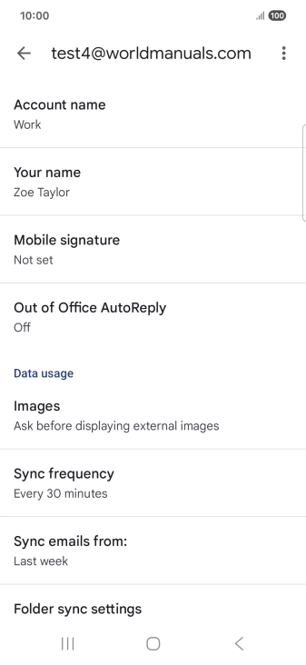 Press Account name and key in the required name.