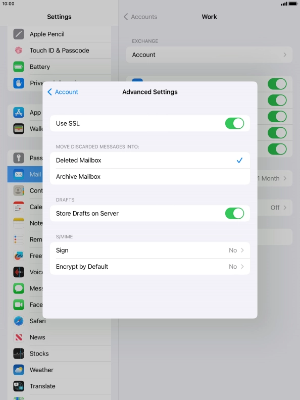 Press the indicator next to 